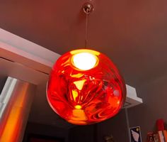 Rote Lava-Design Hängelampe – Hingucker für dein Zuhause!