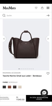 MAX MARA Tasche neu mit Etikett aus Leder - Bordeaux