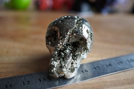 ✨Pyrit  Sparkling    Skull  ✨50mm x 32mm