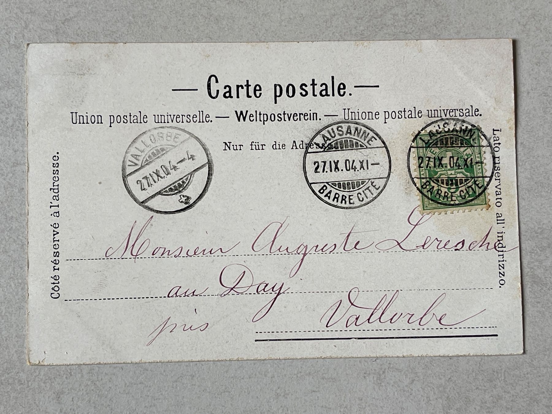 Cartes postales: Alte Ansichtskarte von Lausanne, – D'occasion à Strengelbach par Aschatan5 1