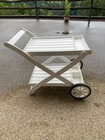 Weisser Servierwagen, klappbar, perfekt für den Sommer! ☀️