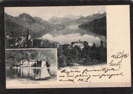 Weggis LU , Pension Lützelau , gel. 1904