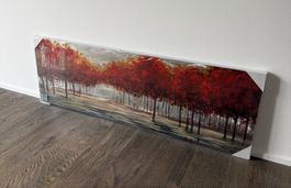 ALLDECOR Bild 50x150cm Herbstbaum Motiv (handgemalt)
