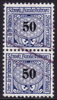 Eisenbahnmarke ZNr. 78 (Ausgabe 1948/59) im Paar, gestempelt