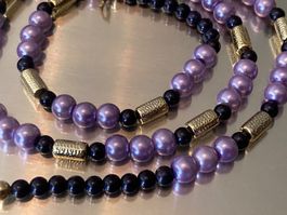 Collier vintage en perles de verre