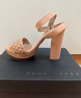 Pura Lopez - Neue Sandalen - Leder - beige - Grösse 38.5