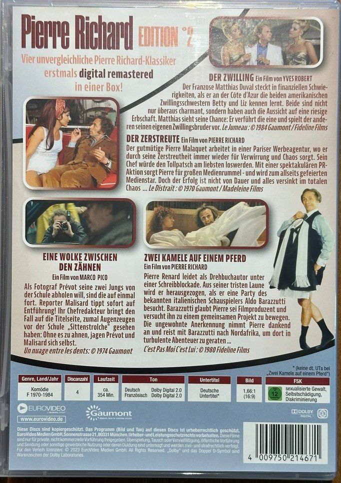 Tutti i DVDs: Pierre Richard Edition Nº2: 4 DVDs, digital remasterd! – Usato da Beringen venduto da Mantafisch1 1