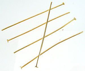 Perles (synthétiques): 50 Nietstifte vergoldet  60mm – Neuf (Voir description) à Alpnachstad par perlengaby