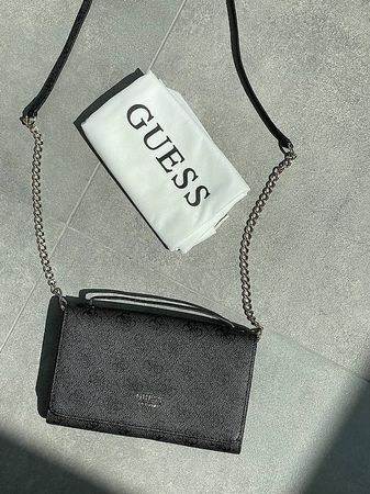GUESS Clutch/Ausgehtasche schwarz, 21 x 14 cm NEU
