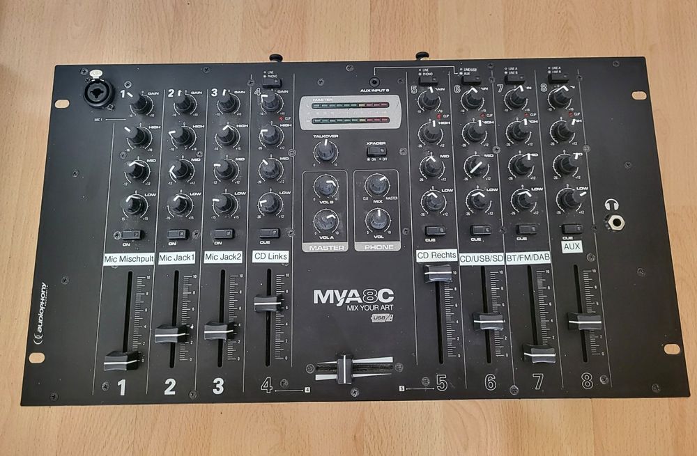 DJ Clubmixer MYA 8 C und Doppel CD Player Denon DN2000F MK Kaufen