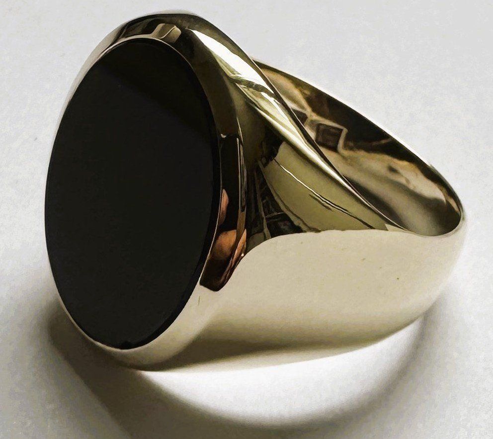 Ringe: Ring Gelbgold mit Onixplatte – Gebraucht aus Selkingen von Mazurit 2