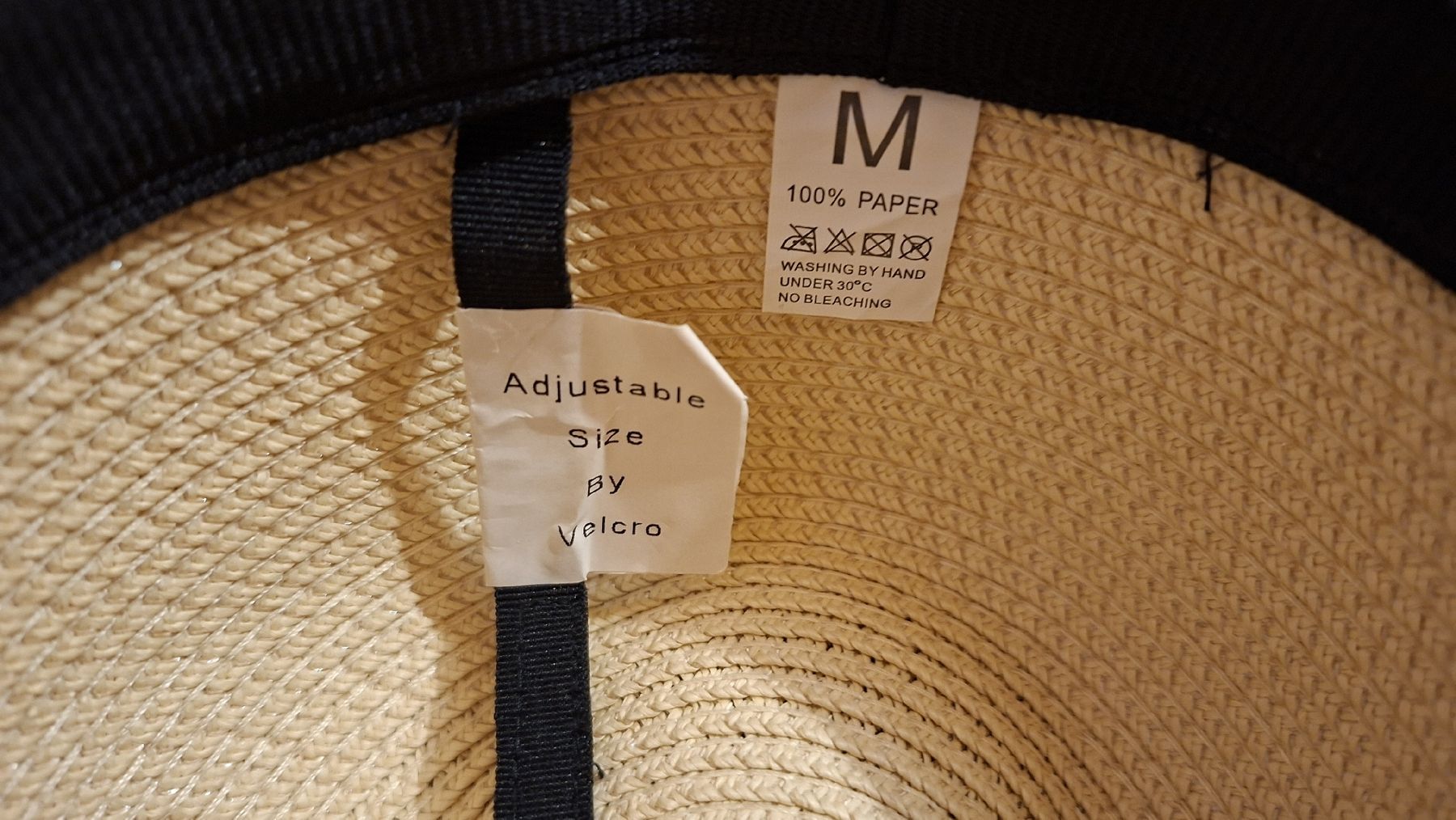 Copricapi, berretti & cappellini: Strohhut Beige mit Stoffband, Grösse M, 100% Papier – Nuovo (secondo la descrizione) da Egg b. Zürich venduto da kim_a5tx 1