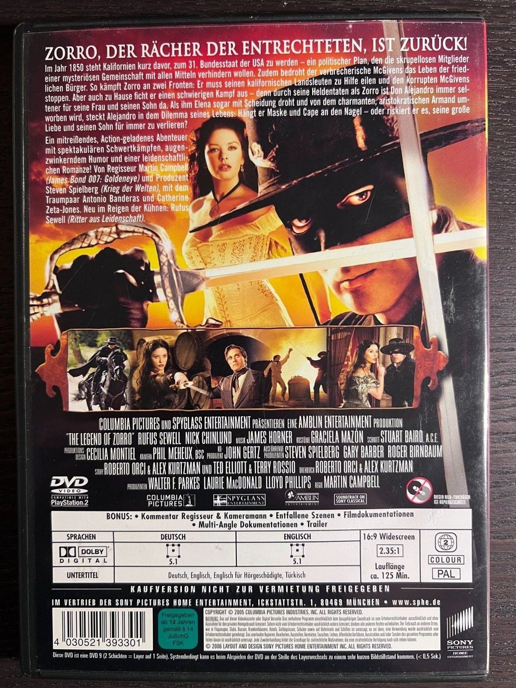Tutti i DVDs: Die Legende des Zorro – Usato da Zürich venduto da FilmFreunde 1