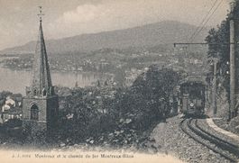 Montreux -le chemin de fer Gilon + c1910