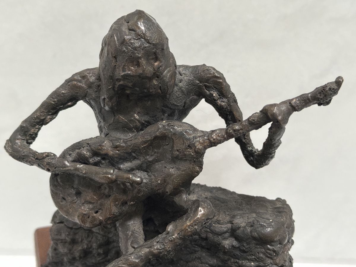 Sculture & Statue: Hans Walder, Gitarrenspieler. Eisenfigur. – Usato da Biberist venduto da Momo33 1