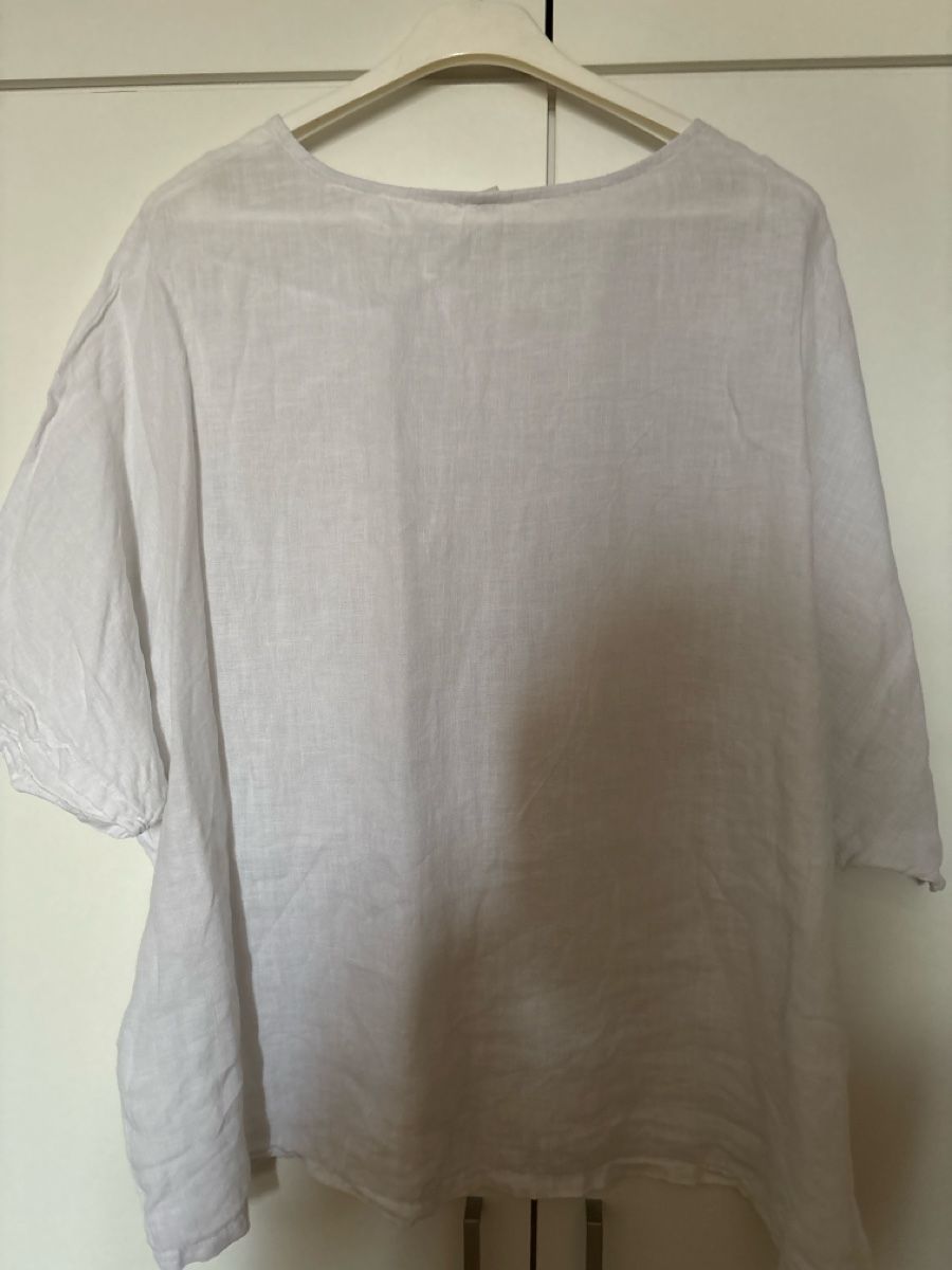 Blusen: Leinenbluse weiss  One Size – Gebraucht aus Nebikon von Draga25 1