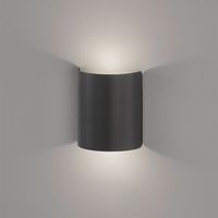 LED Wandleuchte, Schwarz, 15 cm Höhe
