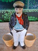 Antike Porzellan Figur RB mit drei Körben, Salz-Pfeffer-Senf