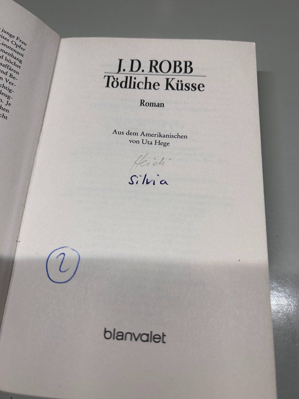 Libri: Tödliche Küsse - J.D. Robb – Usato da Giubiasco venduto da LorisVale 3