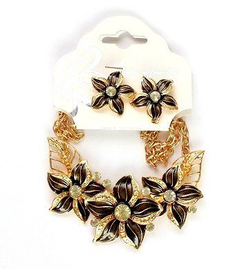 Catenine: Halskette mit Ohrstecker "Gloria" anthrazit – Nuovo (secondo la descrizione) da Schlatt TG venduto da mavo85