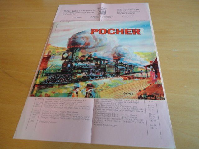 Pocher Modellini di ferrovie: Pocher Katalog 1964/65 – Usato da Wittenwil venduto da trixmartin