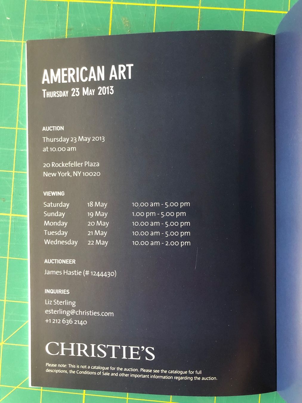 Documenti: Christie‘s Katalog 2013 – Usato da Eglisau venduto da Vidal_sosun 4