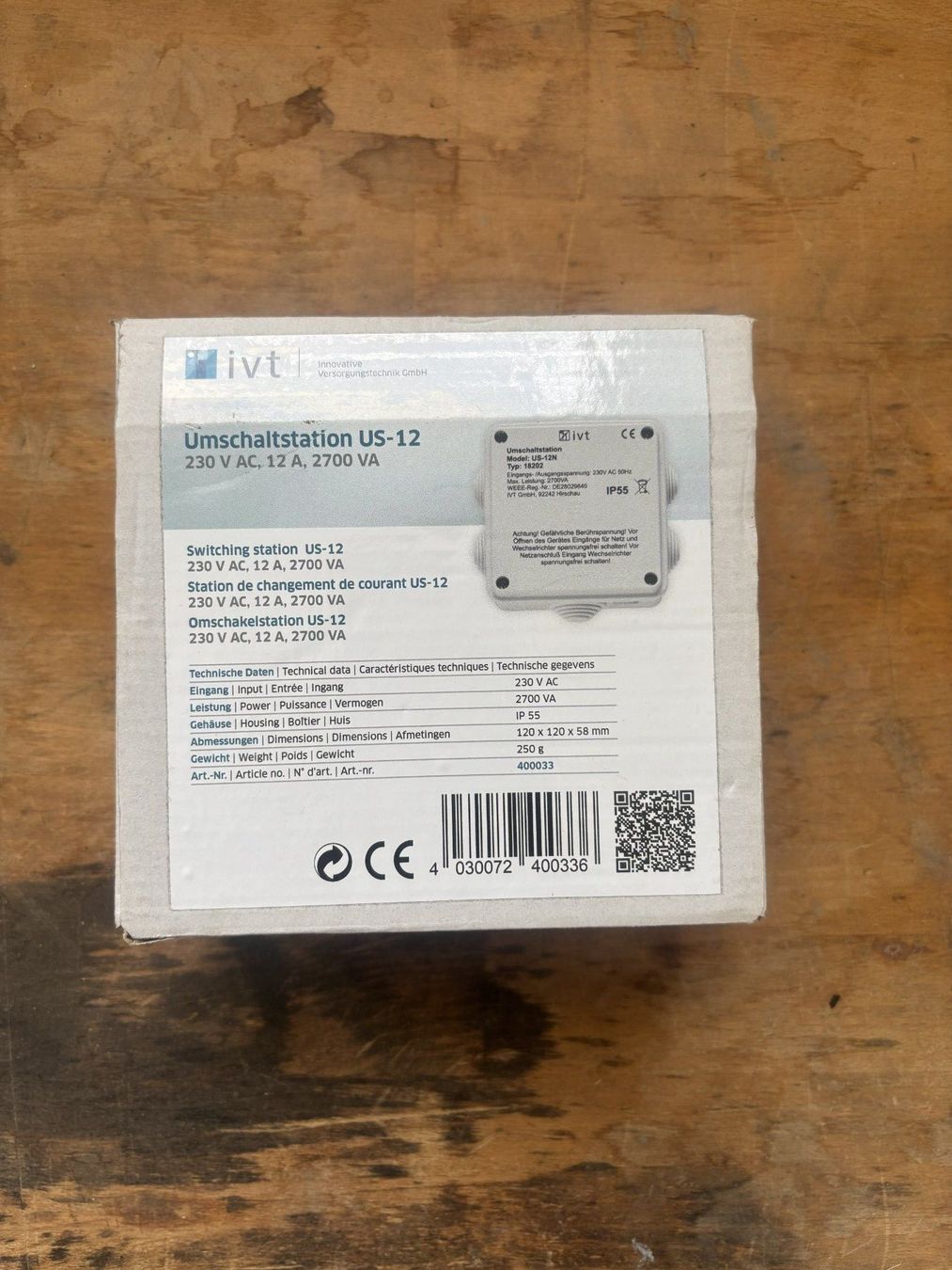 Componenti elettronici: IVT Umschaltstation US-12N – Nuovo e nell'imballaggio originale da Winterthur venduto da Zitronenbaum_6 1