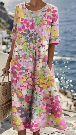 Sommerkleid Gr. 38 luftig, angenehm zu tragen Gratis Versand