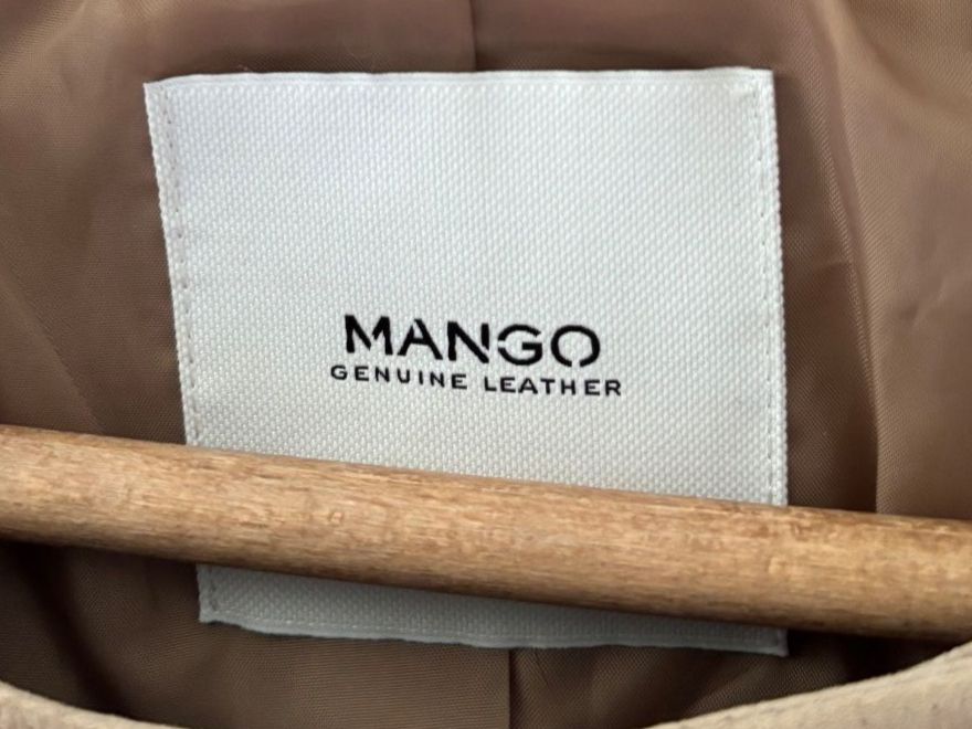 Mango Vestes: Mango Beige Leather Jacket XS – D'occasion à Zürich par Katie8810 2