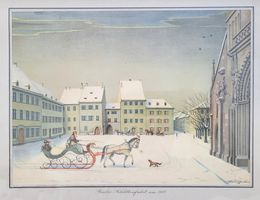 Stoecklin Niklaus: Basler Schlittenfahrt um 1900