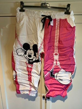 %3/4 SOMMER- HOSE- MICKEY PINK-WEISS%