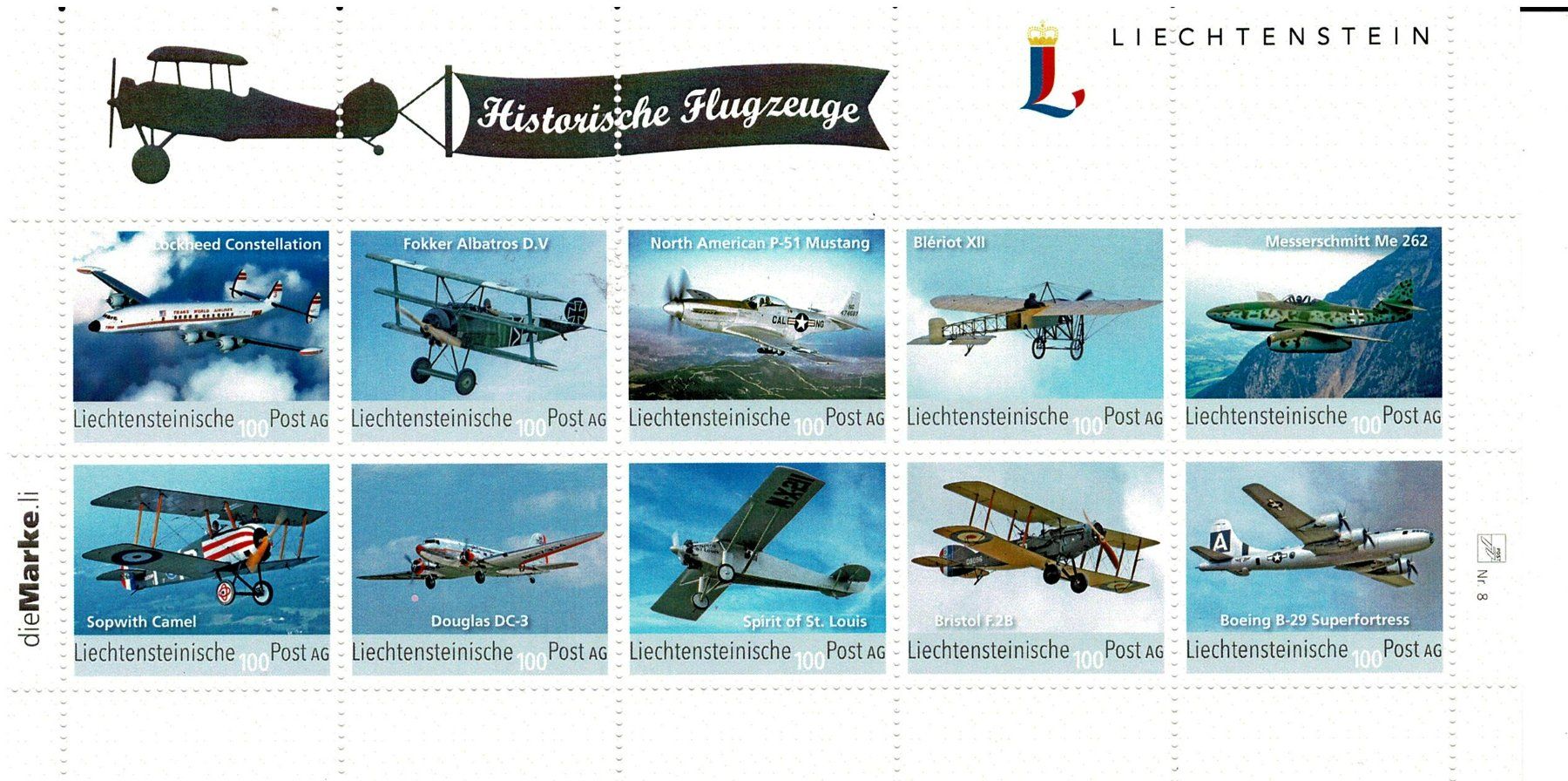 Tutti i francobolli: Historische Flugzeuge 1 KB ** – Nuovo (secondo la descrizione) da Lausanne venduto da Whorvath