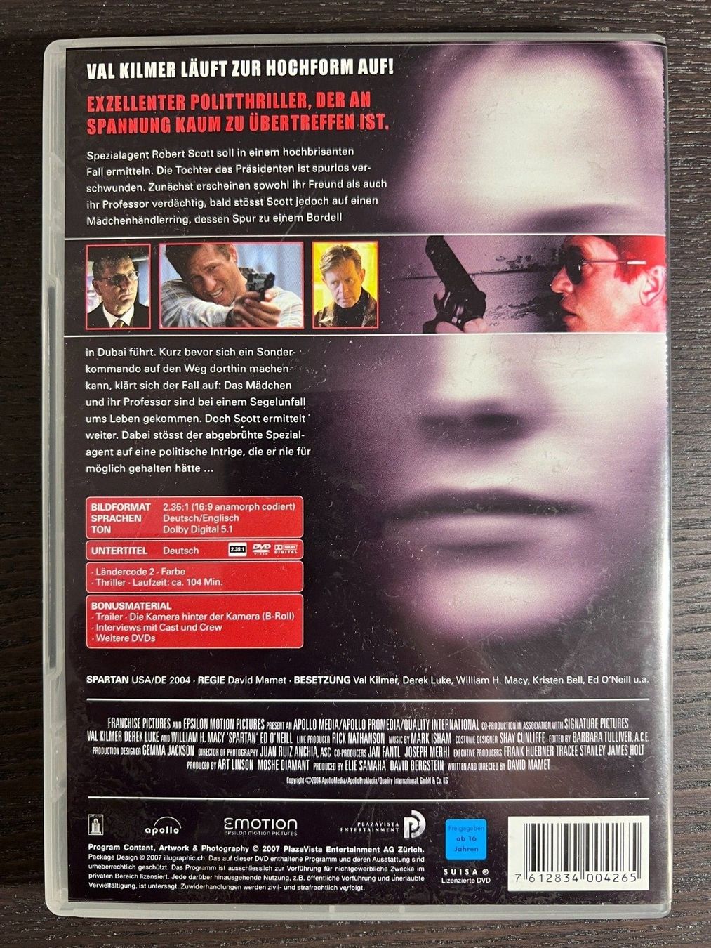 Tutti i DVDs: Spartan – Usato da Zürich venduto da FilmFreunde 1