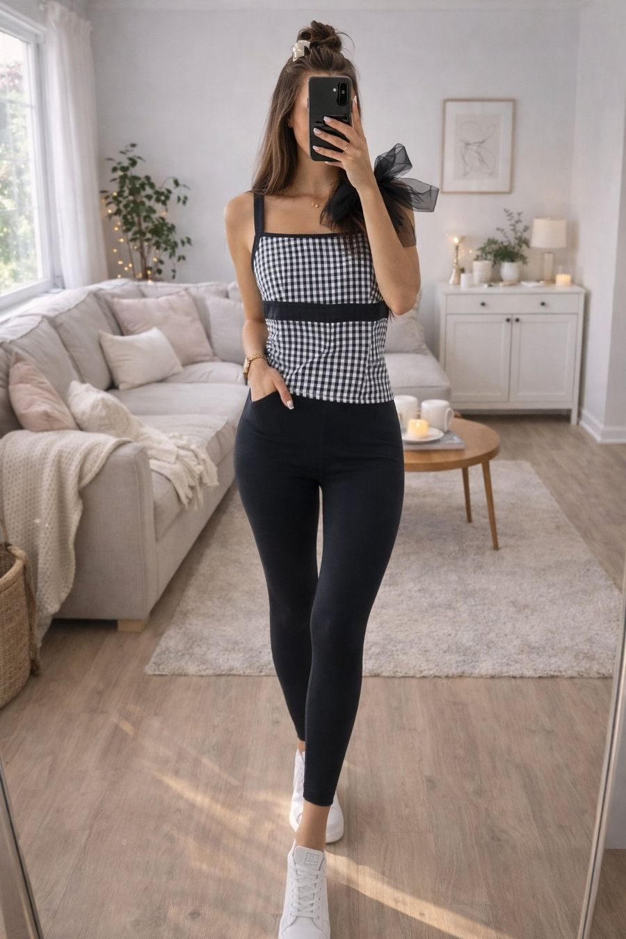 Top: Top Kariert Schwarz Weiss Gr. S – Nuovo (secondo la descrizione) da Fully venduto da VaneaSelection