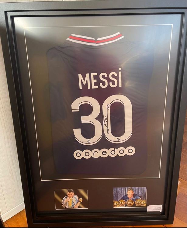 Orginales Autogramm von Lionel Messi von PSG Paris Nummer 30 (Gebraucht ...