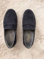 Bonpoint Kinder Loafer / Wildleder Schuhe dunkelblau 