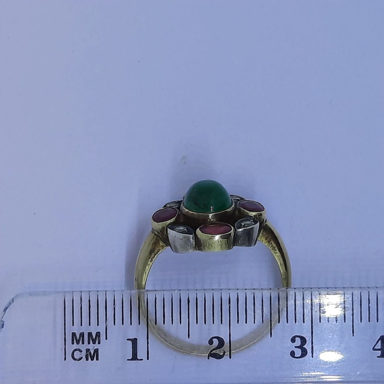 Anelli: Wunderschöner Goldring mit erstklassigen Edelsteinen – Usato da Unterägeri venduto da Altgoldschmuck 7