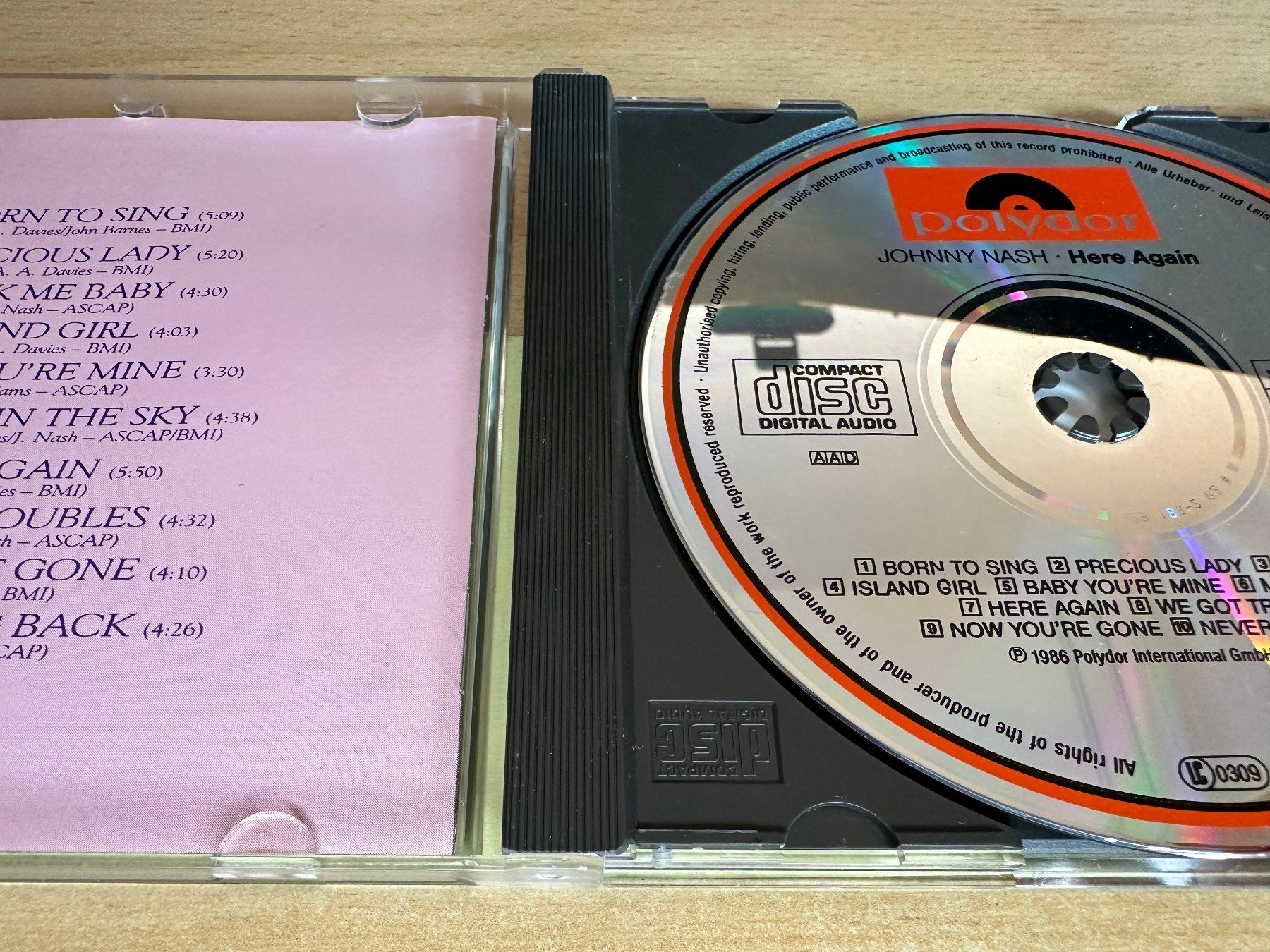 CD: Johnny Nash – Here Again – Usato da Rikon im Tösstal venduto da Alpenmutz 2