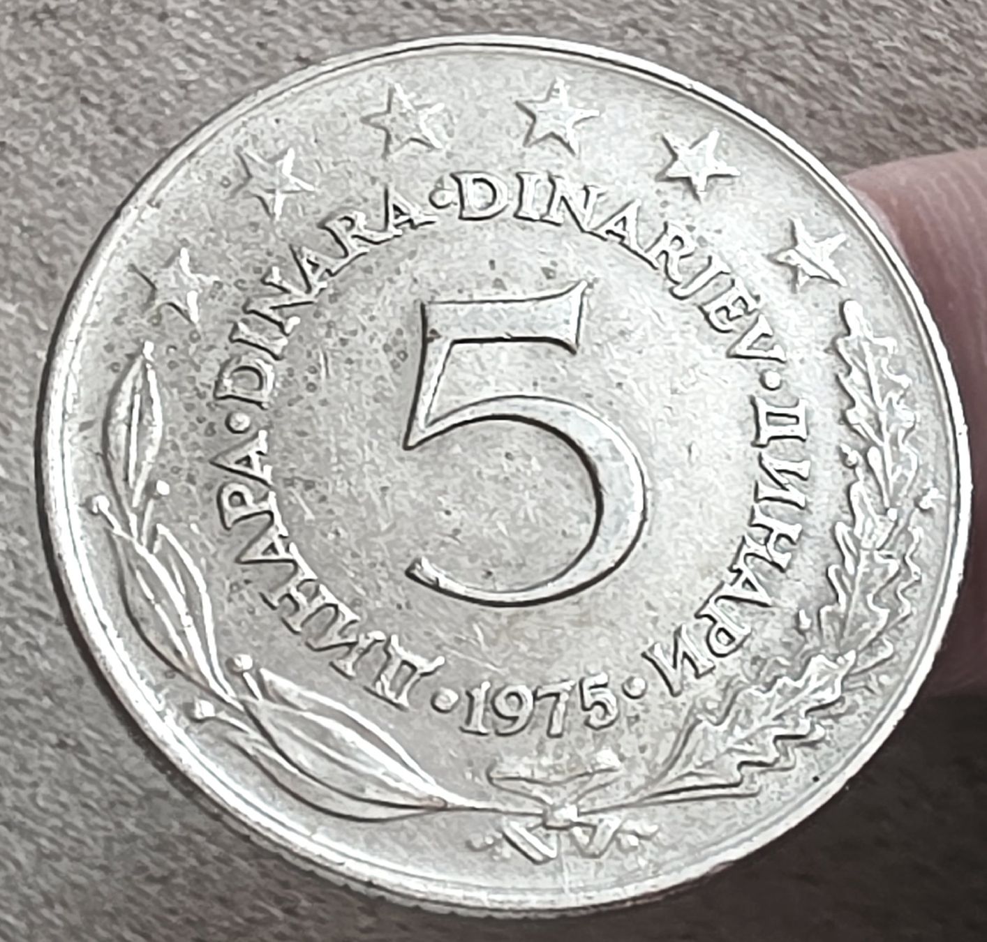 Tutti le monete: JUGOSLAWIEN 5 DINARA 1975 – Usato da Winterthur venduto da Creso70 1