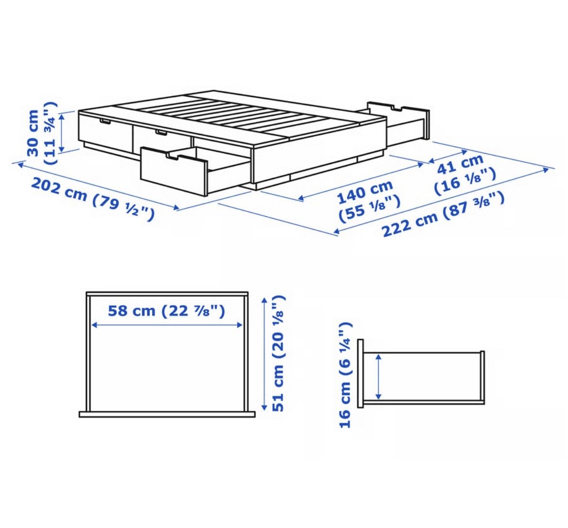Betten: NORDLI bed frame 140x200 – Gebraucht aus Zürich von ach_bl7b 2