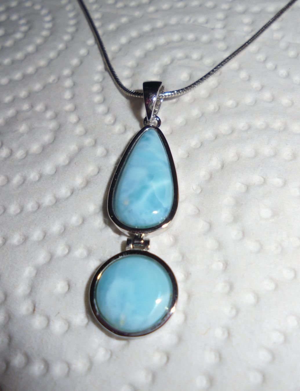 Anhänger: Echtschmuck: Silberanhänger mit Larimar – Neu (gemäss Beschreibung) aus Zuchwil von maumauchi 5