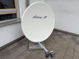 100 cm Satellitenschüssel Komplettset mit DiSEqC-Drehmotor 