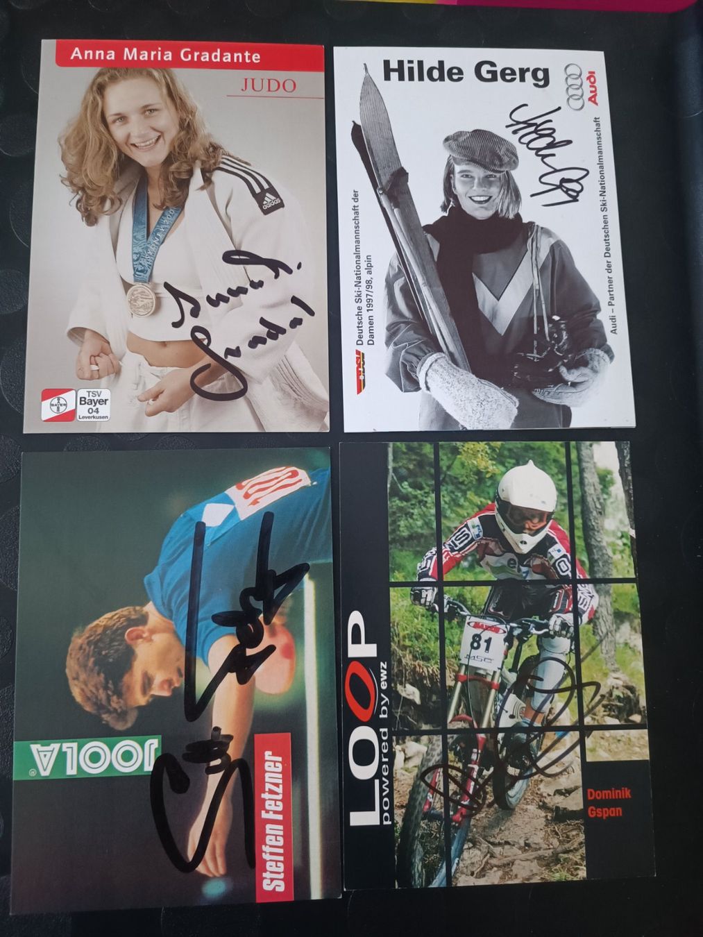 Autographes: 4 signierte Sport Mixed Autogrammkarten – D'occasion à Menziken par Artographs