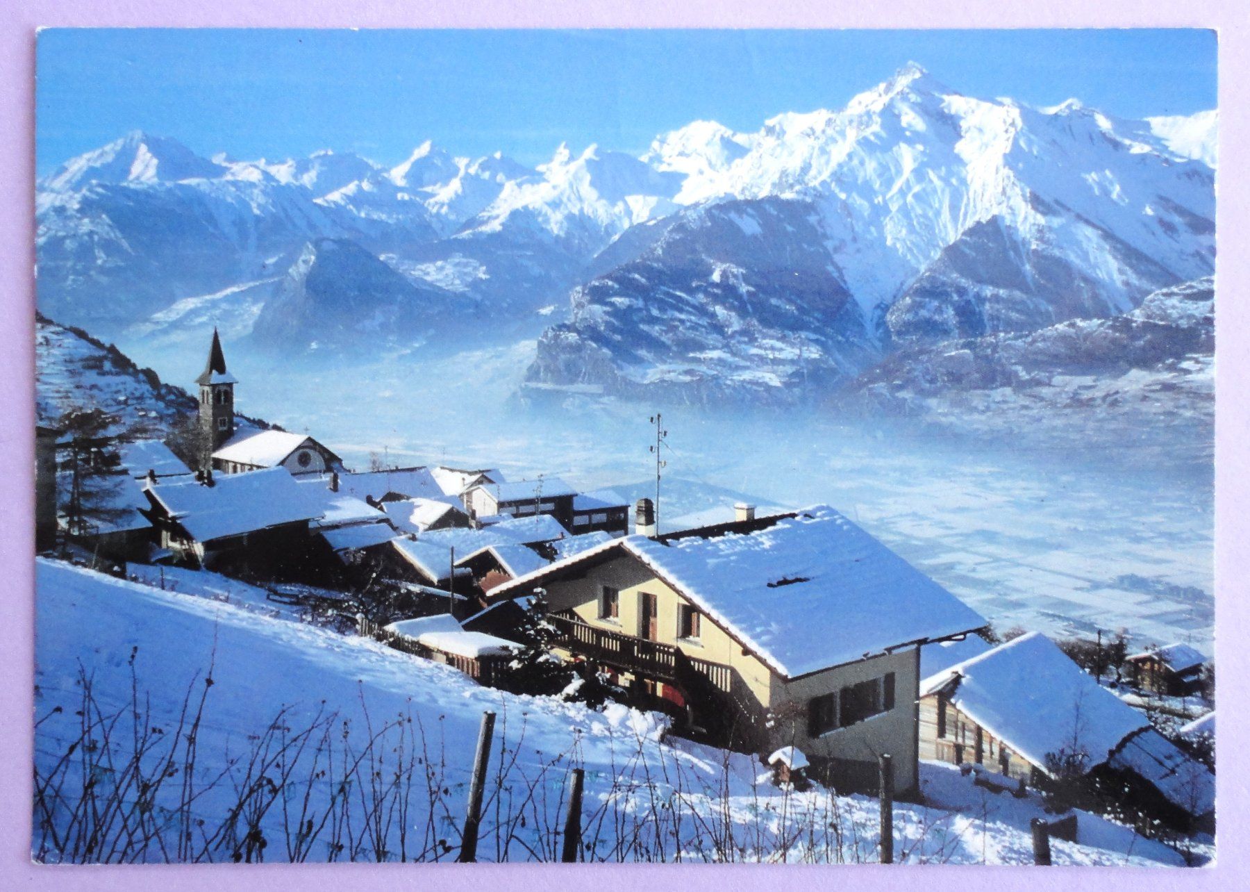 Cartoline postali: Veysonnaz en hiver – Difettoso da Fétigny venduto da Billy2miny