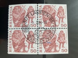 Schweiz 1984 MH-Blatt Achetringele 1.Tag-Ortsstempel Laupen