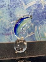 Murano Delphin Glasdeko Maritim Stranddeko Fensterdeko Glas