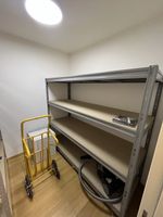 Metallregal Steckregal silber mit Holzböden