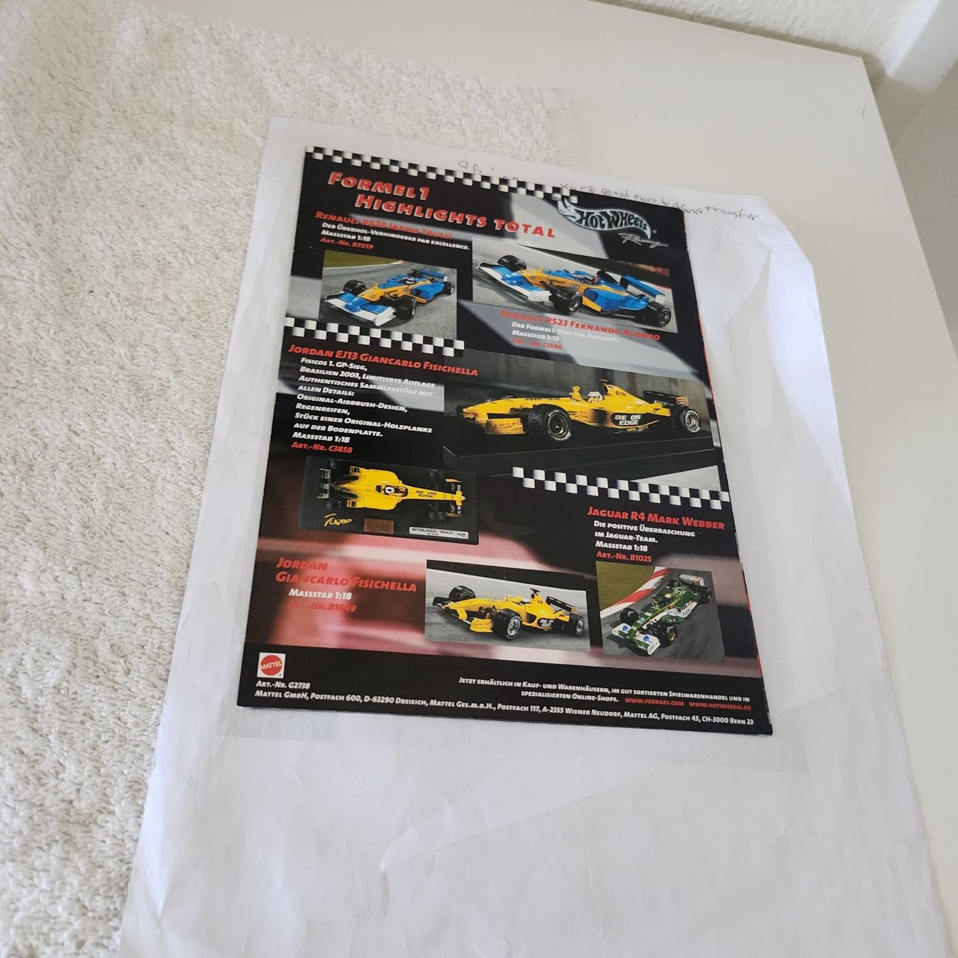 Hot Wheels Modellini d'auto: 2 Flyer PR Hotwheels Modellauto 1:18 Strasse Formel 1 – Nuovo (secondo la descrizione) da Unterägeri venduto da 0alfa0 1