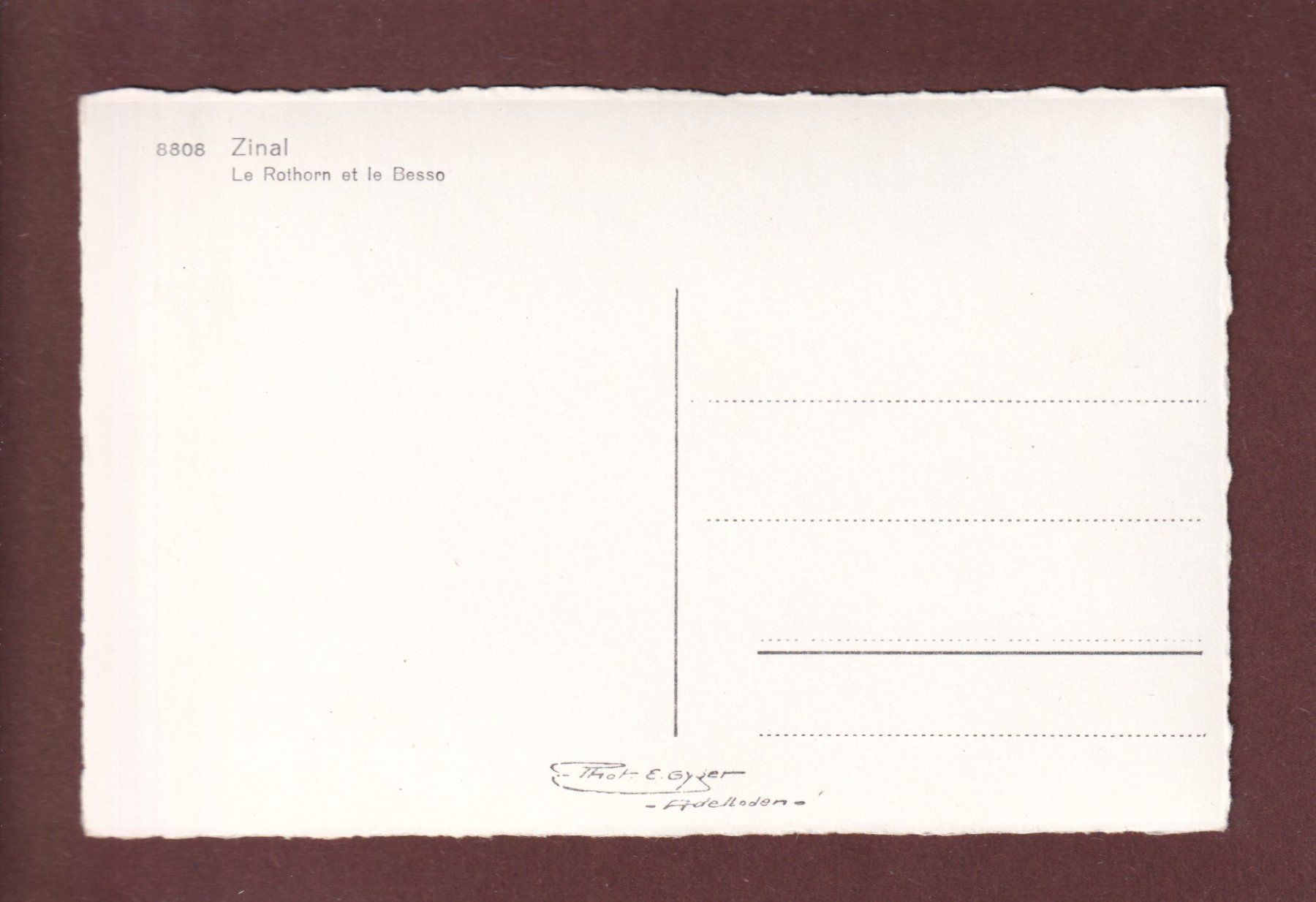 Cartoline postali: ZINAL - Rothorn - Besso – Usato da Pully venduto da nicecards 1