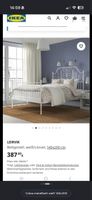 IKEA LEIRVIK Bettgestell weiss 140x200 cm